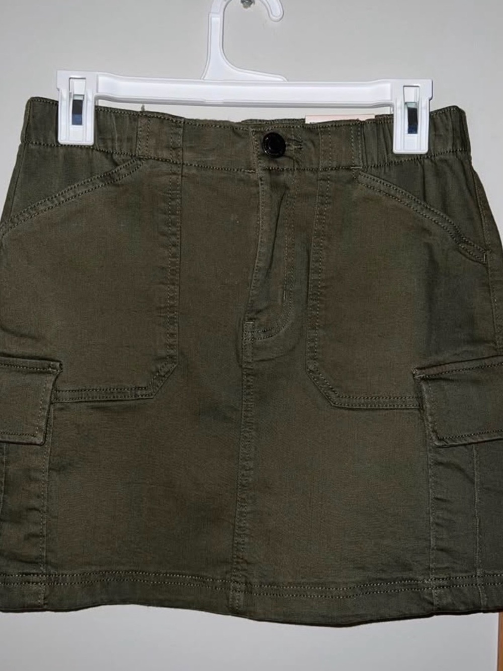 SO Olive Green Utility Mini Skirt